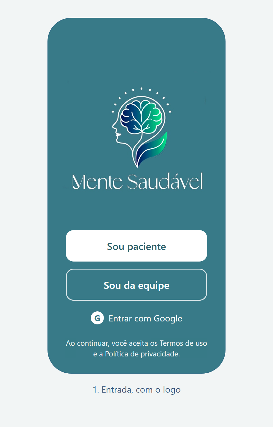 Tela de entrada