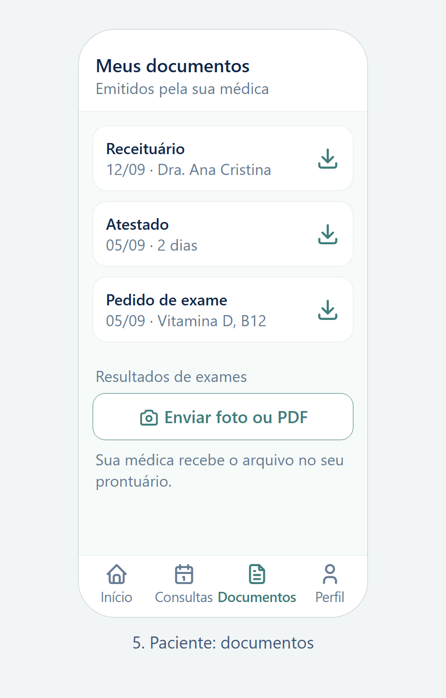 Documentos do paciente